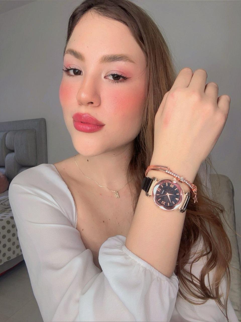 LuxMoon® - Reloj con Diseño Diamante y Correa de Malla