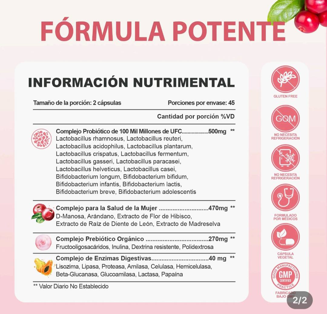 PROBIOTICO PARA EL EQUILIBRIO FEMENINO🌸