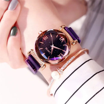 LuxMoon® - Reloj con Diseño Diamante y Correa de Malla