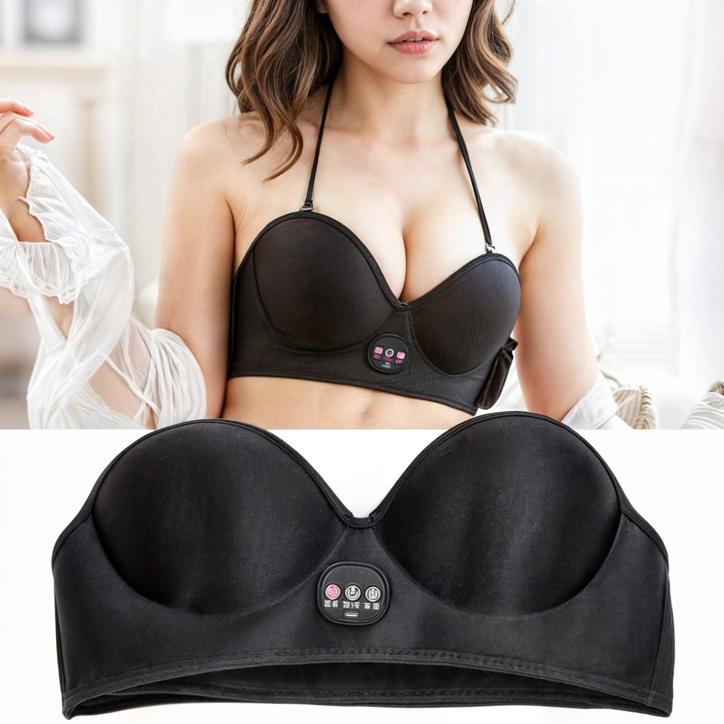 Brasier Masajeador Recargable Termico || ✨ Aumenta el volumen de los senos