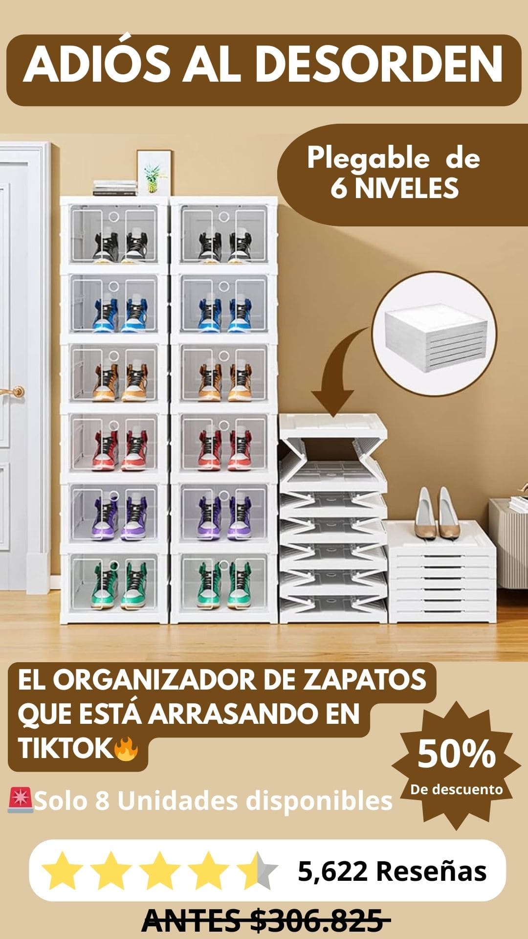 Adiós al Desorden: El Organizador de Zapatos que Está Arrasando en TikTok.🔥