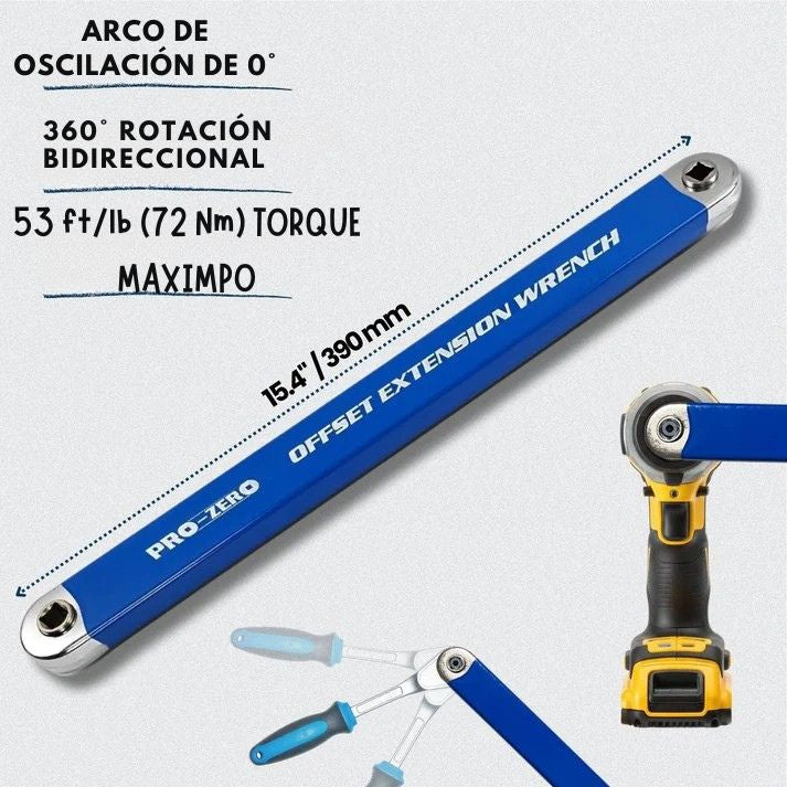 LLAVE DE EXTENSION || ACERO DE ALTO CARBONO MULTIFUNCIÓN 1/4 "3/8" 1/2"
