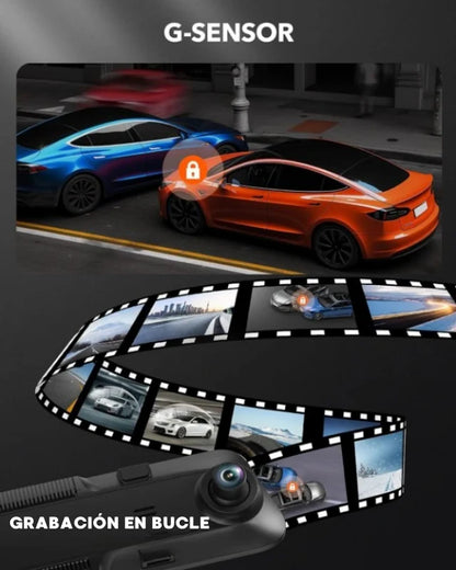 VISIONGUARD® RETROVISOR INTELIGENTE CON CAMARAS FRONTAL Y TRASERA
