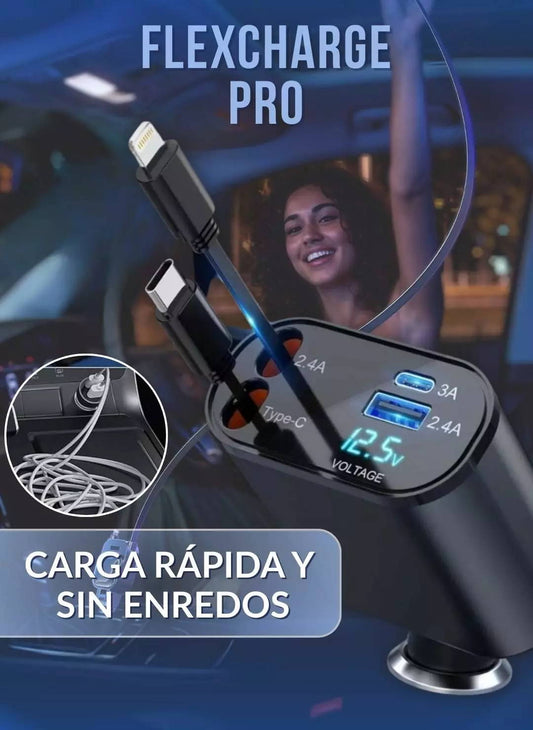 AUTOCHARGE PRO™ CARGADOR 4 EN 1 PARA AUTO
