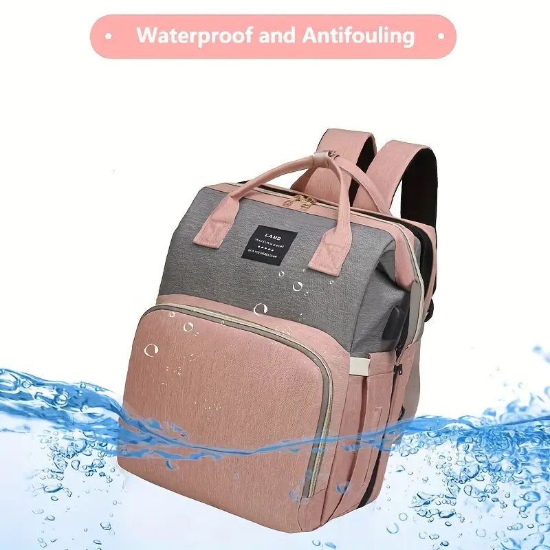 MALETA PAÑALERA🎒+ || CUNA PLEGABLE👶 + CARGADOR USB🔋
