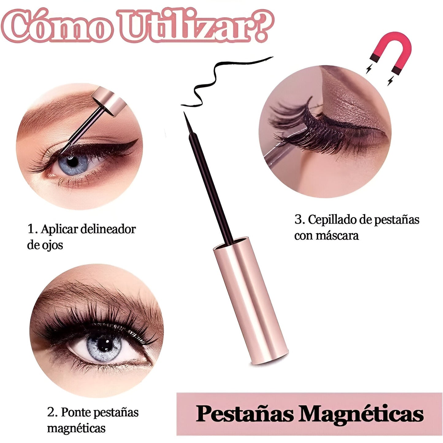 DIVINEMAGNET™ - KIT PESTAÑAS MAGNETICAS 😍||SIN PEGAMENTO😍|| + REGALO🎁