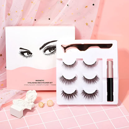 DIVINEMAGNET™ - KIT PESTAÑAS MAGNETICAS 😍||SIN PEGAMENTO😍|| + REGALO🎁
